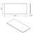 Rysunek techniczny - PLATO blat Rockstone 1100x24x500mm, biały mat