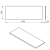 Rysunek techniczny - PLATO blat Rockstone 1400x24x500mm, biały mat