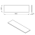 Rysunek techniczny - PLATO blat Rockstone 1800x24x500mm, biały mat