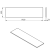 Rysunek techniczny - PLATO blat Rockstone 1900x24x500mm, biały mat