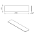 Rysunek techniczny - PLATO blat Rockstone 2300x24x500mm, biały mat