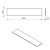 Rysunek techniczny - PLATO blat Rockstone 2400x24x500mm, biały mat