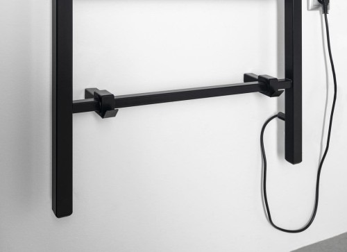 BARBO elektryczna suszarka na ręczniki, kwadratowa, 600x1600mm, 160 W, czarny mat #2