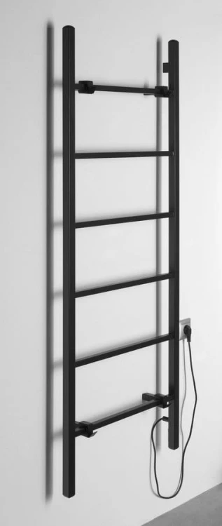 BARBO elektryczna suszarka na ręczniki, kwadratowa, 600x1600mm, 160 W, czarny mat #4