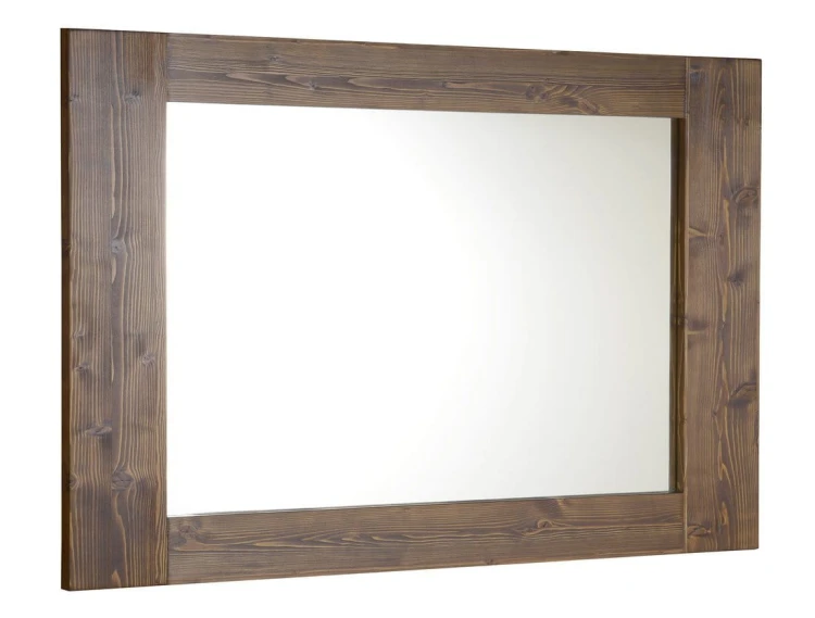 BRAND lustro w drewnianej ramie 100x80cm, świerk bejcowany