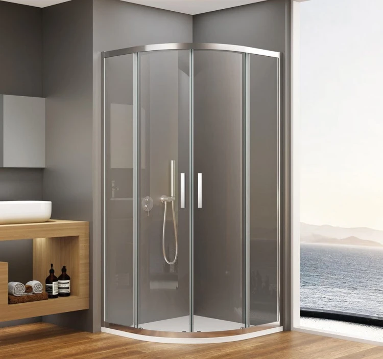 BORG kabina prysznicowa półokrągła 900x900x1950 mm, R550, szkło czyste