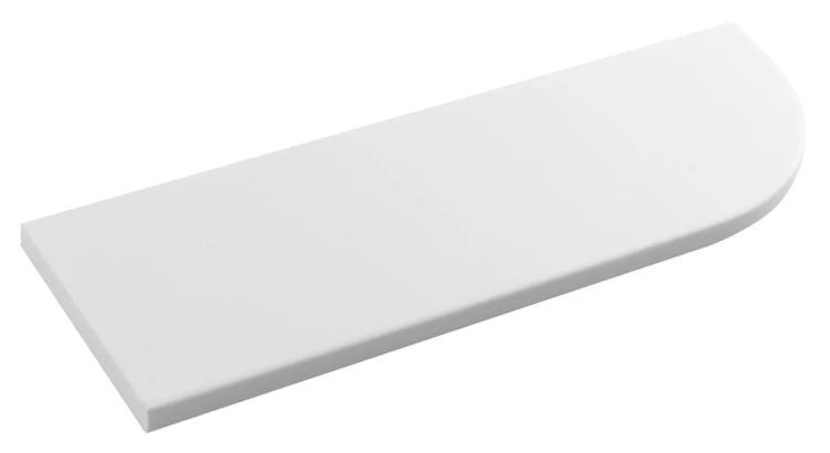 ABELINE półka narożna Rockstone 300x100mm, asymetryczna, biały mat