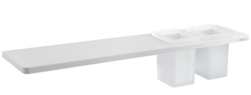 ABELINE półka + 2x kubek, 500mm, Rockstone, biały mat
