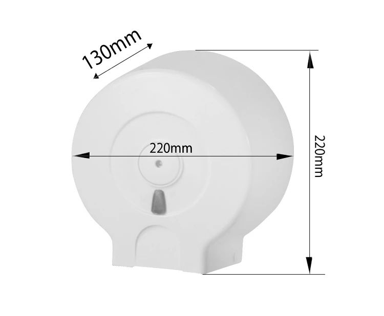 Rysunek techniczny - Dowoznik na papier toaletowy o Ø 19cm, ABS, biały