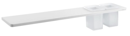 ABELINE półka + 2x kubek, 600mm, Rockstone, biały mat