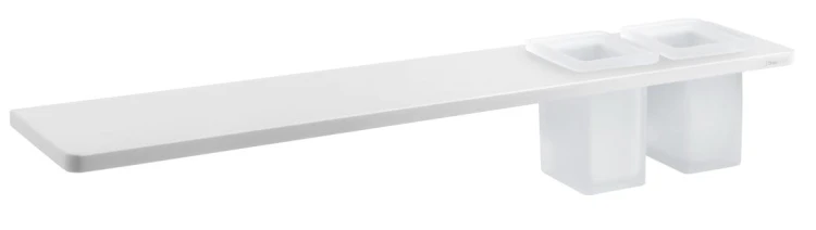 ABELINE półka + 2x kubek, 600mm, Rockstone, biały mat