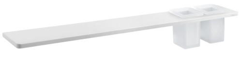 ABELINE półka + 2x kubek, 800mm, Rockstone, biały mat