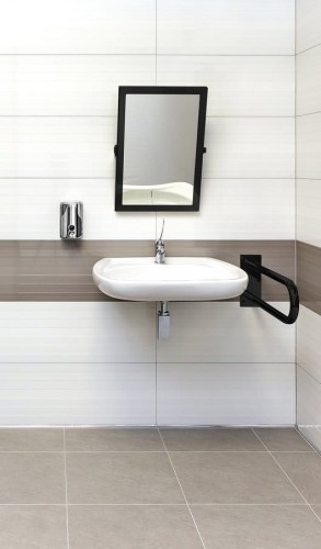 HANDICAP lustro uchylne 40x60cm, czarny mat #2