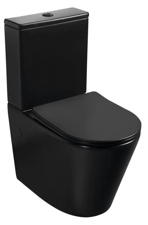 PACO RIMLESS kompakt WC, odpływ pionowy/poziomy, czarny mat #3