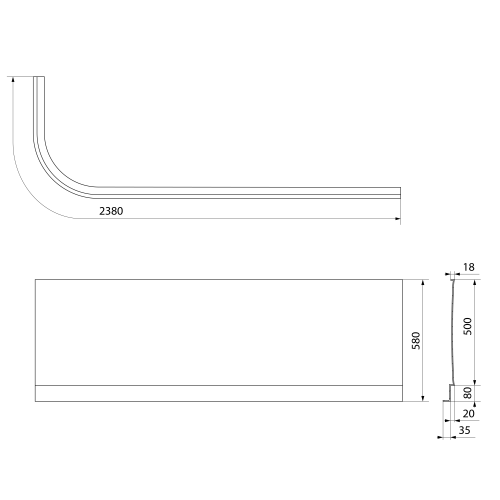 Rysunek techniczny - VIVA R 175 obudowa czołowa