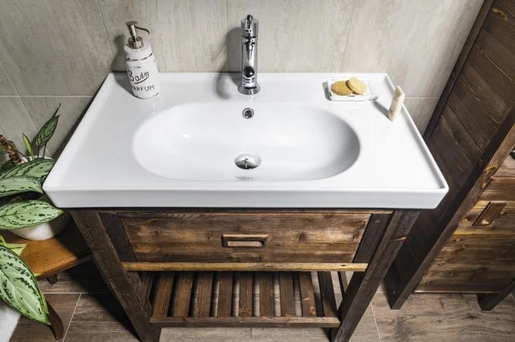 BRAND umywalka ceramiczna 80x45cm, biały #6