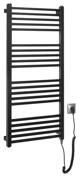 METRO-E grzejnik elektryczny łazienkowi 500x1060mm, 400 W, czarny mat