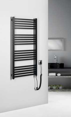 METRO-E grzejnik elektryczny łazienkowi 500x1060mm, 400 W, czarny mat #2