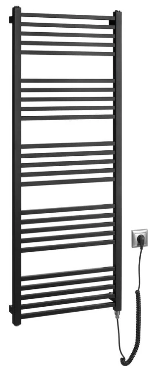 METRO-E grzejnik łazienkowi elektryczny 500x1340mm, 500 W, czarny mat