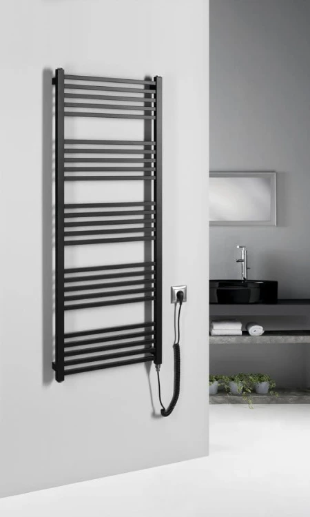 METRO-E grzejnik łazienkowi elektryczny 500x1340mm, 500 W, czarny mat #2
