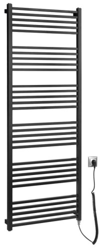 METRO-E grzejnik łazienkowi elektryczny 600x1620mm, 800 W, czarny mat