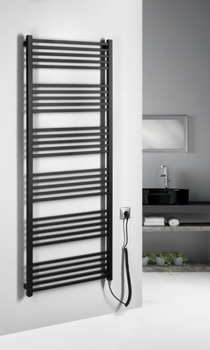 METRO-E grzejnik łazienkowi elektryczny 600x1620mm, 800 W, czarny mat #2