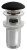 Korek umywalkowy 5/4“, klik-klak, grzybek ceramiczny, 10-50mm, czarny mat