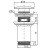 Rysunek techniczny - Korek umywalkowy 5/4“, klik-klak, grzybek ceramiczny, 10-50mm, czarny mat