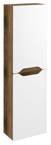WAVE szafka wysoka 40x140x20cm, biała/dąb collingwood