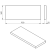 Rysunek techniczny - AVICE blat pod umywalkę 90x36cm, grubość 5cm, dąb starobiały