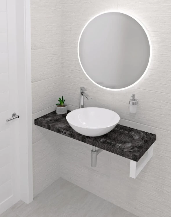 AVICE blat pod umywalkę 90x36cm, grubość 5cm, kamień łupany