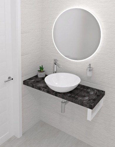 AVICE blat pod umywalkę 110x36cm, grubość 5cm, kamień łupany