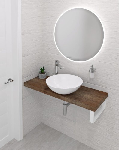 AVICE blat pod umywalkę 140x36cm, grubość 5cm, Old Wood
