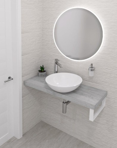 AVICE blat pod umywalkę 160x36cm, grubość 5cm, dąb starobiały