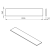Rysunek techniczny - PLATO blat Rockstone 1900x24x360mm, biały mat