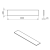 Rysunek techniczny - PLATO blat Rockstone 2000x24x360mm, biały mat