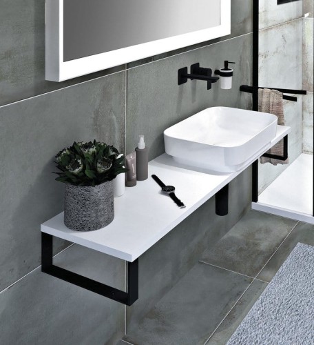 PLATO blat Rockstone 2100x24x360mm, biały mat