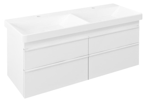 SITIA szafka umywalkowa 116x50x44,2cm, 4 szuflady, biały mat