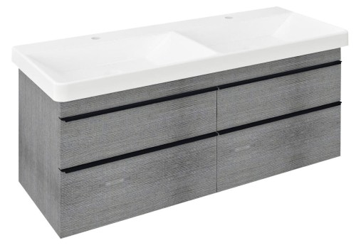 SITIA szafka umywalkowa 116x50x44,2cm, 4 szuflady, dąb srebrny