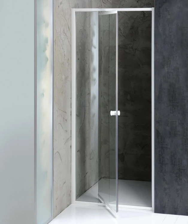 AMICO drzwi prysznicowe zawiasowe 1040-1220x1850mm, szkło czyste