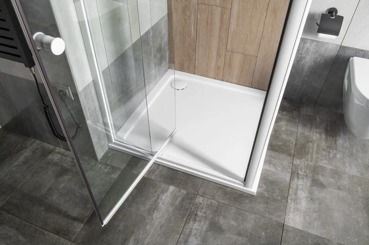 AMICO drzwi prysznicowe zawiasowe 1040-1220x1850mm, szkło czyste #3