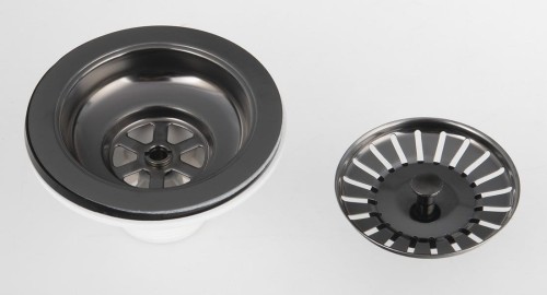 Odpływ zlewozmywakowy 6/4", stal nerdzewna, gun metal #2