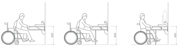 HANDICAP poręcz  składana z nogą podporową 813mm, biały #2