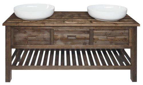 BRAND szafka pod umywalkę 160x73x50cm, świerk bejcowany #2