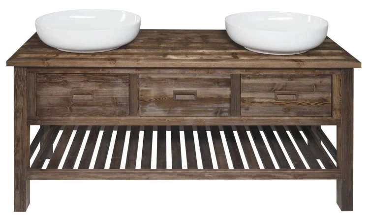 BRAND szafka pod umywalkę 160x73x50cm, świerk bejcowany #2