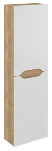 WAVE szafka wysoka 40x140x20cm, biała/dąb Alabama