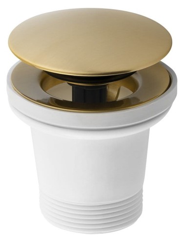 Odpływ wannowy 6/4", klik-klak, złoto mat #2