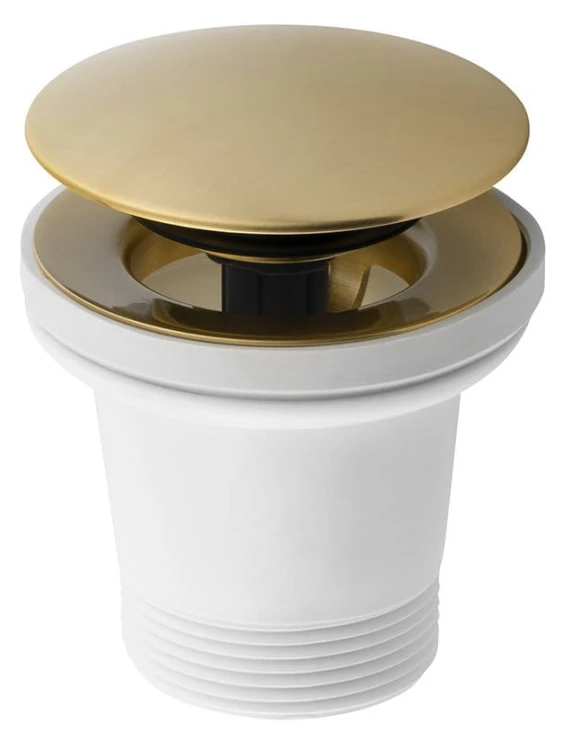 Odpływ wannowy 6/4", klik-klak, złoto mat #2