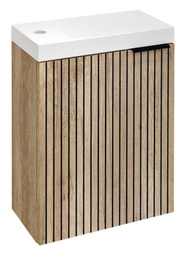 LATUS X STRIP szafka umywalkowa 39,4x50x22cm, dąb alabama