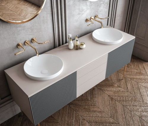 Umywalka ceramiczna wpuszczana w blat, średnica 43cm, biały #2